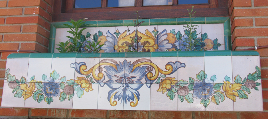 Mural de Cerámica - Detalle Floral